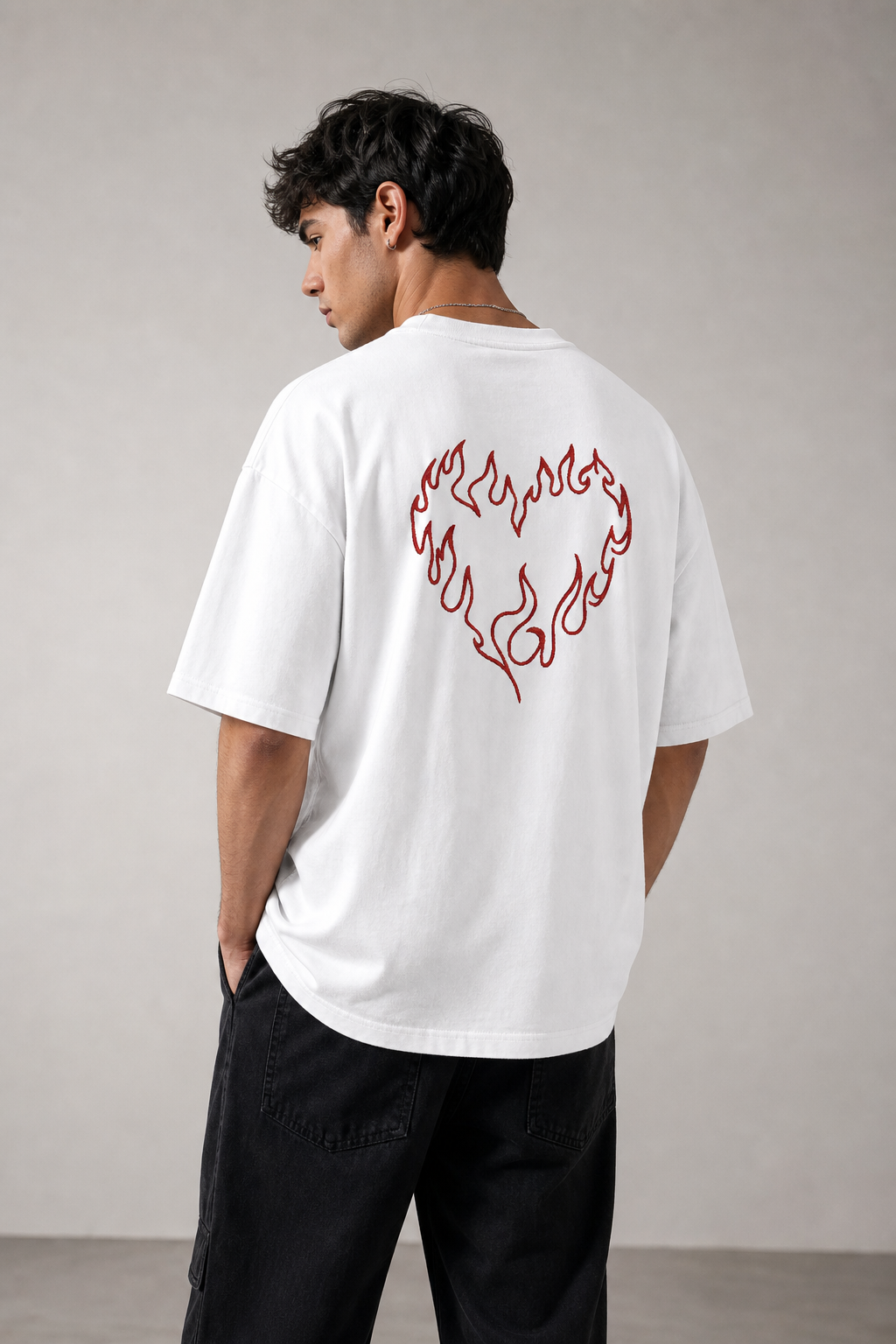 Camiseta Corazón En Llamas